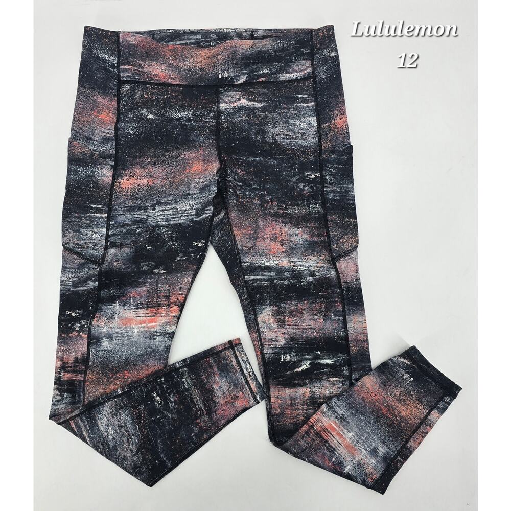 Lululemon Speed Up Tight 28” – Azurite Poppy Coral Multi (Size 12)